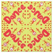 Tissu Motif de danse jaune (Échantillon)