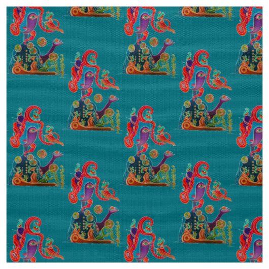 Tissu Motif de déesse (Échantillon)