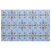 Tissu Motif de défilement bleu et blanc (Fat Quarter)