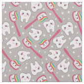 Tissu Motif de dents d'arc-en-ciel (fermé)