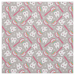 Tissu Motif de dents d'arc-en-ciel