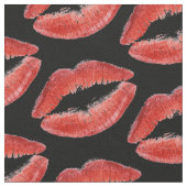 Tissu Motif de design des lèvres rouges (Fermer)
