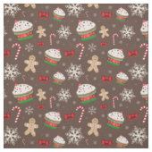 Tissu Motif de dessert de Noël (Échantillon)