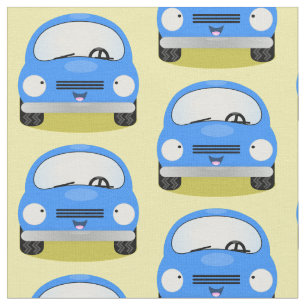 Tissu Motif de dessin animé de voiture mignonne