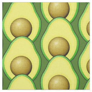 Tissu Motif de dessin Avocado vintage
