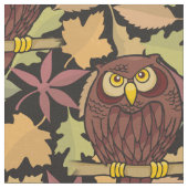 Tissu Motif de dessin de Owl (Fermer)