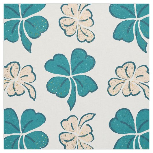 Tissu Motif de dessin moderne Shamrock de trèfle vert (Échantillon)