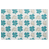 Tissu Motif de dessin moderne Shamrock de trèfle vert (Fat Quarter)