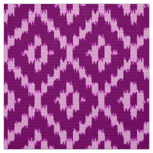Tissu Motif de diamant d'Ikat - pourpre et orchidée