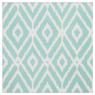 Tissu motif de diamants de la tribu chic turquoise ikat