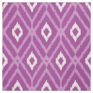 Tissu motif de diamants de la tribu Iikat, à l'orchidé