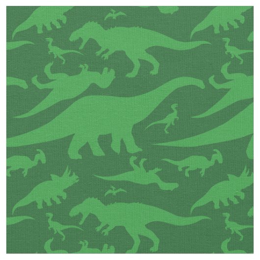 Tissu Motif de dinosaure vert (Fermer)