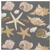 Tissu Motif de divers coquillages (Fermer)