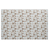 Tissu Motif De Donuts, Donuts Bleus, Donuts Brown (Yard)