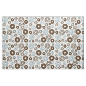 Tissu Motif De Donuts, Donuts Bleus, Donuts Brown (Fat Quarter)