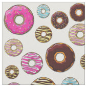 Tissu Motif De Donuts, Donuts Colorés, Saupoudrages (Fermer)