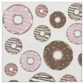 Tissu Motif De Donuts, Donuts Roses, Donuts Brown (Fermer)