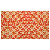 Tissu Motif de fan d'art déco - mandarine (Fat Quarter)