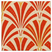 Tissu Motif de fan d'art déco - mandarine (Fermer)