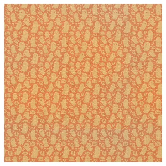 Tissu Motif de fantôme orange mou (Fermer)