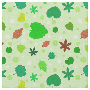 Tissu Motif de feuille avec diverses formes