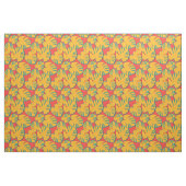 Tissu Motif de feuille tropicale orange (Fat Quarter)