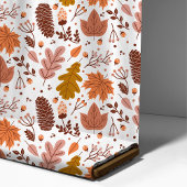 Tissu Motif de feuilles d'automne et de baies