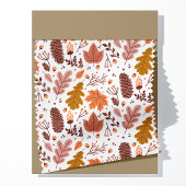 Tissu Motif de feuilles d'automne et de baies