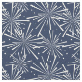 Tissu Motif de feux d'artifice de marine et blanc (Fermer)