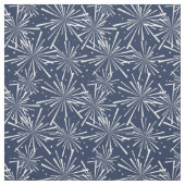 Tissu Motif de feux d'artifice de marine et blanc (Échantillon)