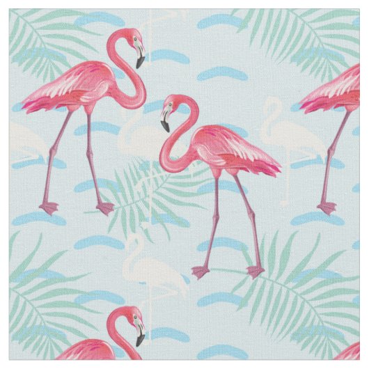 Tissu Motif de Flamant rose (Fermer)
