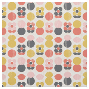 Tissu Motif de fleur moderne de la moitié du siècle