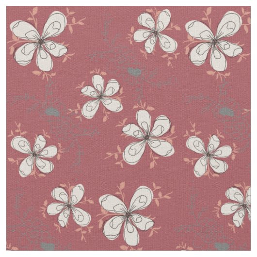 Tissu motif de fleurs (Fermer)
