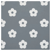 Tissu Motif de fleurs blanches (Échantillon)