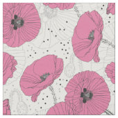 Tissu Motif de fleurs de pavot (Fermer)