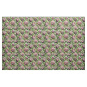 Tissu Motif de fleurs de thé rose et vert (Yard)