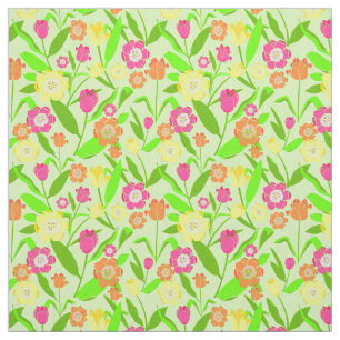 Tissu Motif de fleurs de tulipes modernes