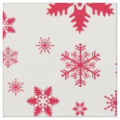 Tissu Motif de flocon de neige, Flammes de neige rouges, (Fermer)