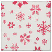 Tissu Motif de flocon de neige, Flammes de neige rouges, (Échantillon)