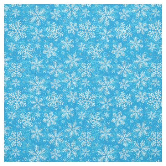 Tissu Motif de flocons blancs (Échantillon)