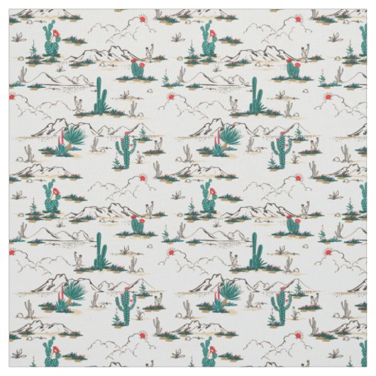 Tissu Motif de floraison de Succulents (Échantillon)