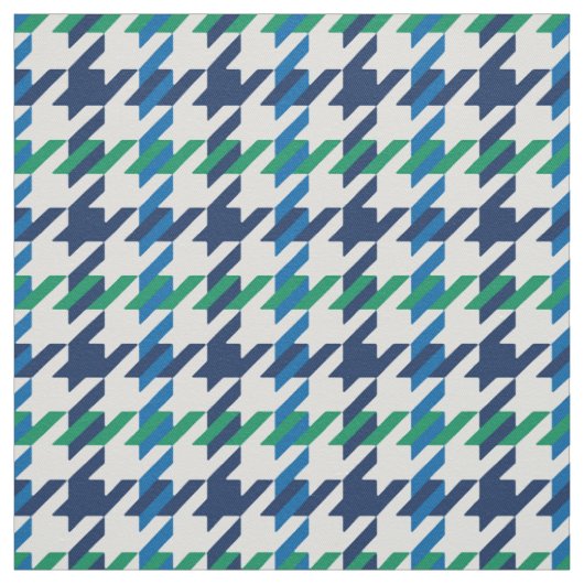 Tissu motif de fond bleu et vert rétro (Échantillon)