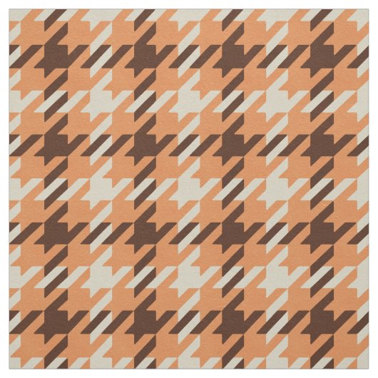 Tissu motif de fond orange et marron rétro (Échantillon)