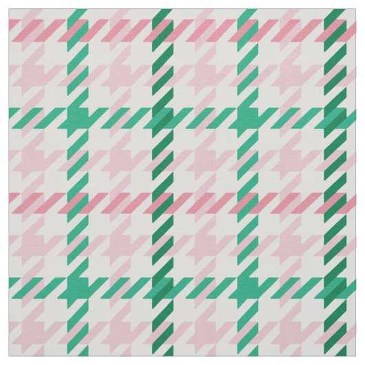 Tissu motif de fond rose et vert rétro (Échantillon)