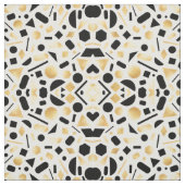 Tissu Motif de formes géométriques Noir Or moderne (Échantillon)