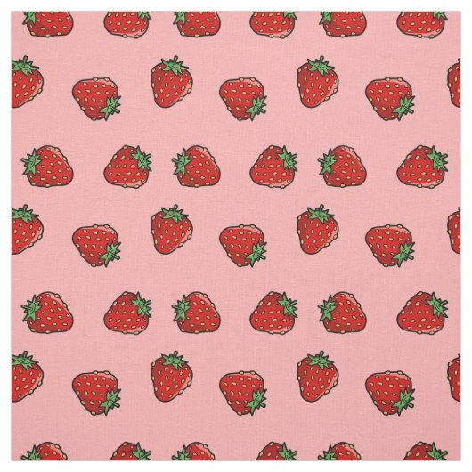 Tissu Motif de fraise (Échantillon)