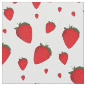 Tissu Motif de fraises blanches rouges (fermé)