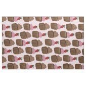 Tissu Motif de fraises de chocolat Cupcake (Yard)
