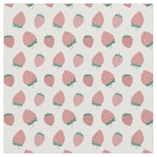 Tissu Motif de fraises fraîches (Fermer)