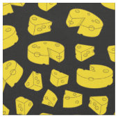 Tissu Motif de fromage jaune (Fermer)
